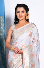 Thumbnail for Morchari Pure Dola Silk Saree - Grey - Distacart