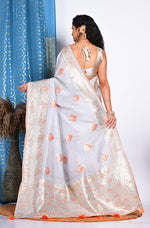 Thumbnail for Morchari Pure Dola Silk Saree - Grey - Distacart