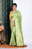 Morchari Pure Russian Silk Saree - Green - Distacart