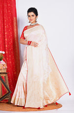 Thumbnail for Morchari Pure Russian Silk Saree - Light Pink - Distacart
