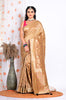 Morchari Pure Russian Silk Saree - Brown - Distacart