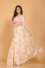Thumbnail for Morchari Kota Embroidery Saree - Beige - Distacart