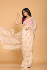 Thumbnail for Morchari Kota Embroidery Saree - Beige - Distacart