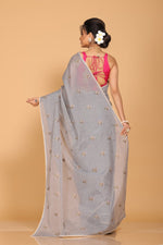 Thumbnail for Morchari Kota Embroidery Saree - Grey - Distacart