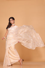 Thumbnail for Morchari Kota Embroidery Saree - Beige - Distacart