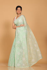Thumbnail for Morchari Kota Embroidery Saree - Green - Distacart