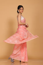Thumbnail for Morchari Kota Embroidery Saree - Peach - Distacart