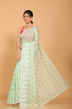 Thumbnail for Morchari Kota Embroidery Saree - Green - Distacart