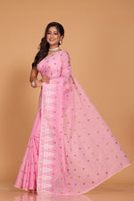 Thumbnail for Morchari Kota Embroidery Saree - Pink - Distacart