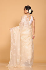 Thumbnail for Morchari Kota Embroidery Saree - Beige - Distacart