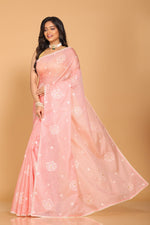 Thumbnail for Morchari Kota Embroidery Saree - Pink - Distacart