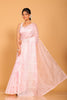 Morchari Cotton Supernet Embroiedery Saree - Light Pink - Distacart