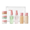 Temperia Travel Bottles for Toiletries - Refillable Empty Mini Containers with Pouch - Dista