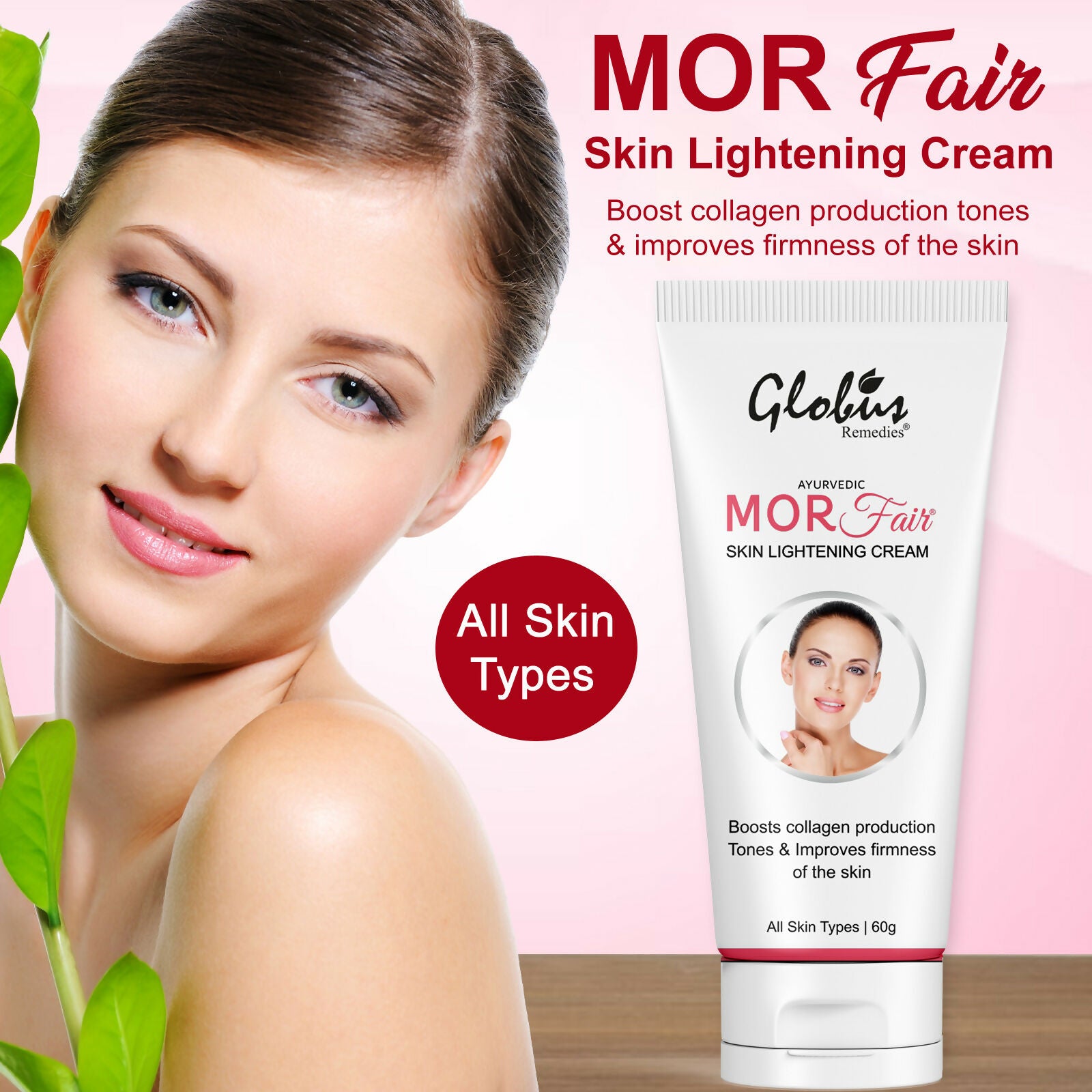 Globus Remedies Mor Fair Skin Lightening Cream, Enriched with Papaya & Orange