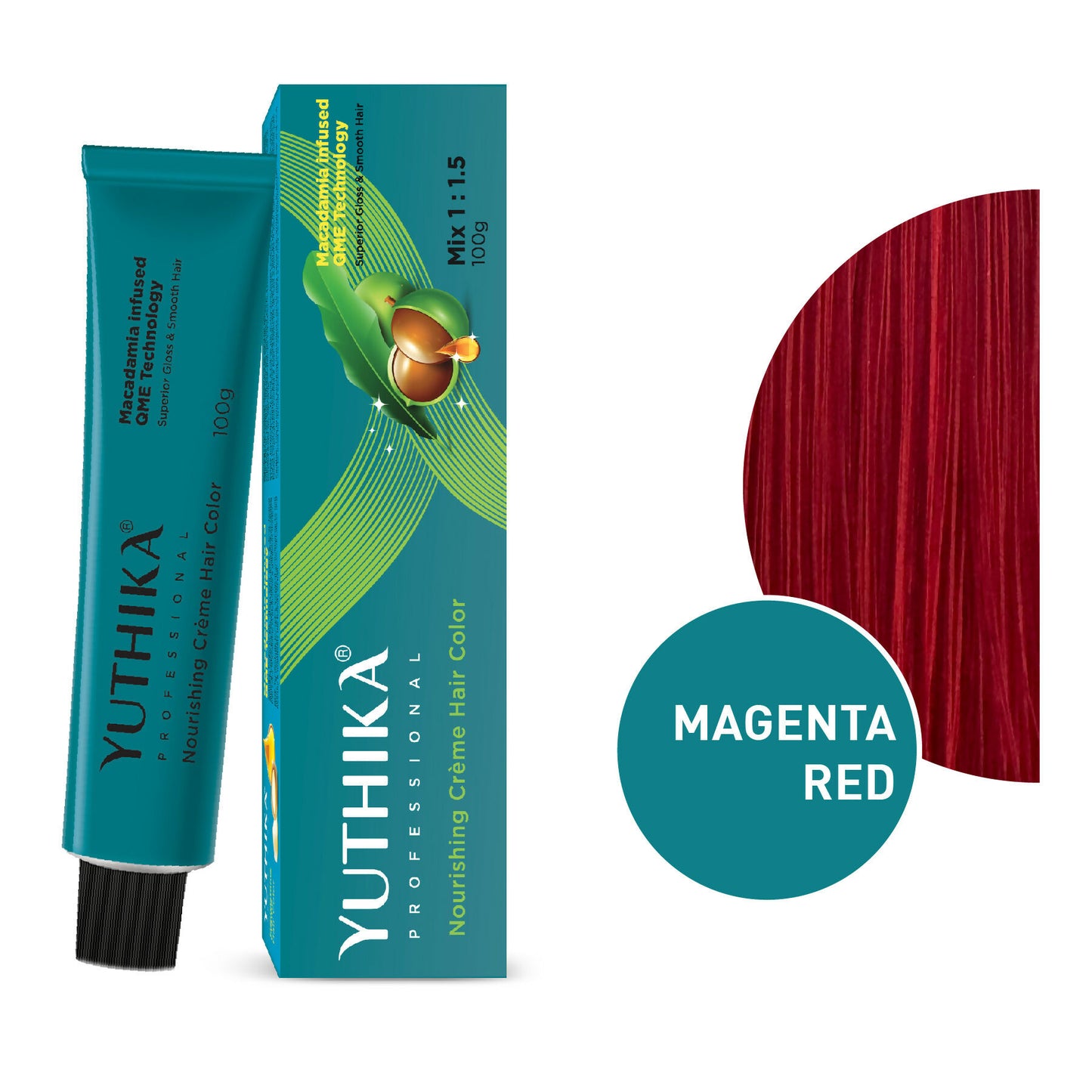Yuthika Professional Creme Hair Colour - Magenta Red - Distacart