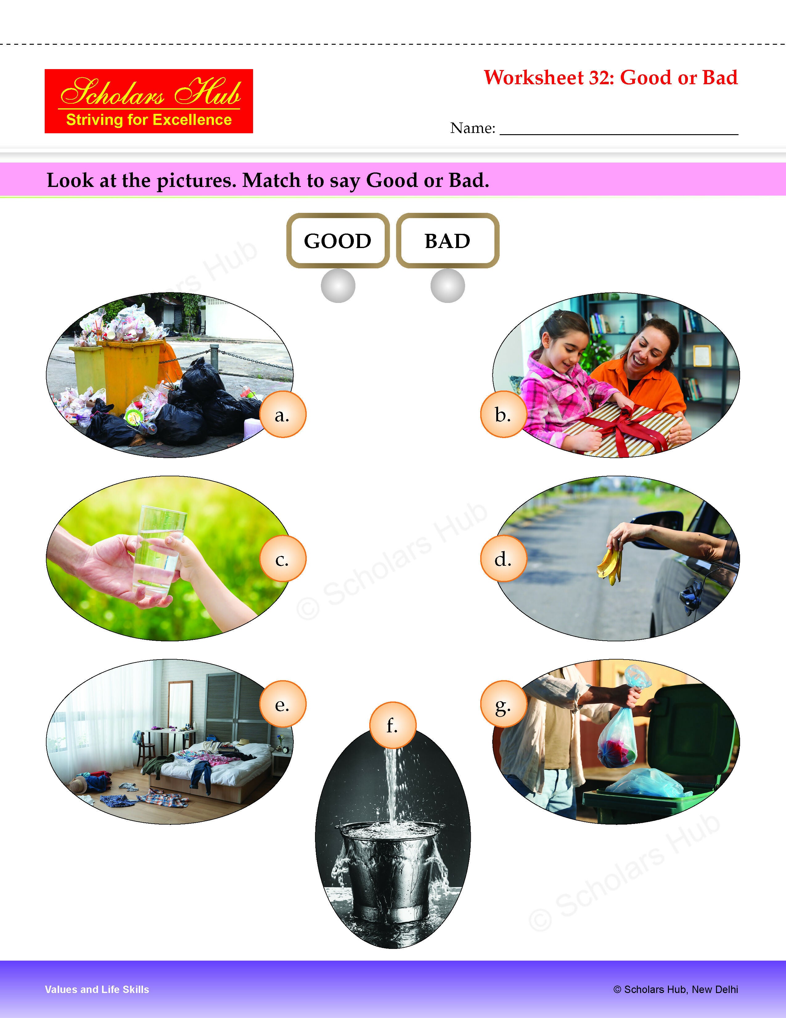 Step By Step Skills-Values And Life Skills Colorful Tearable Worksheets - Dista