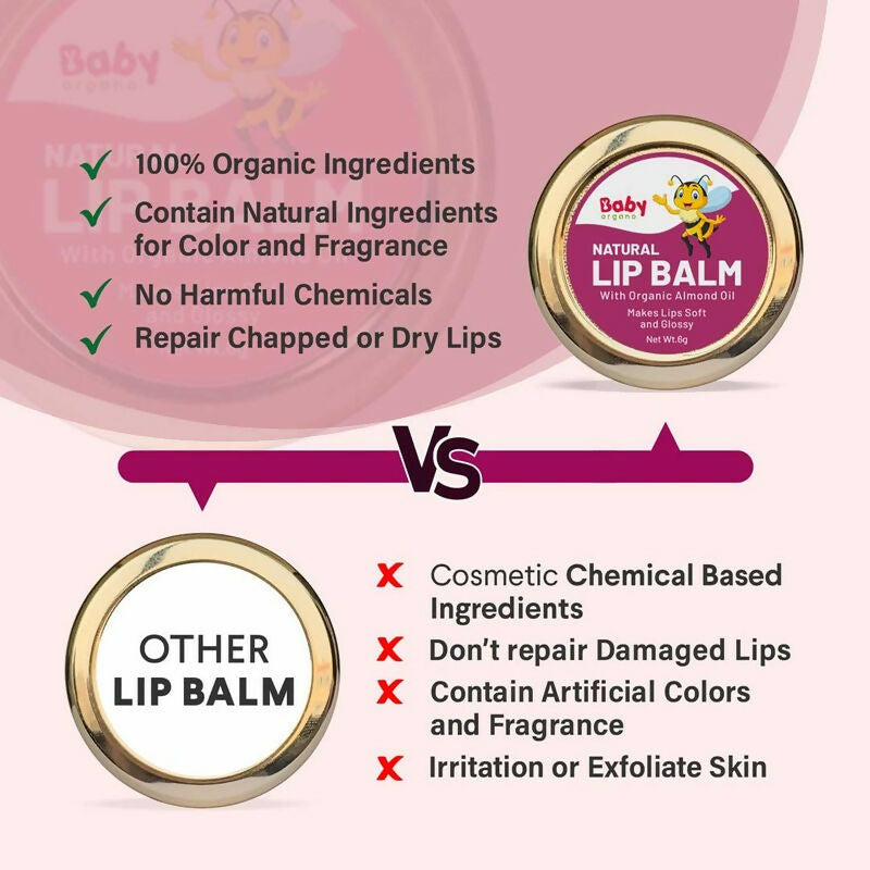 Babyorgano Natural Lip Balm - Beetroot Flavor - Distacart