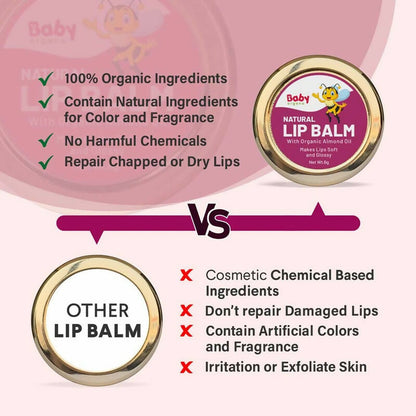 Babyorgano Natural Lip Balm - Beetroot Flavor - Distacart