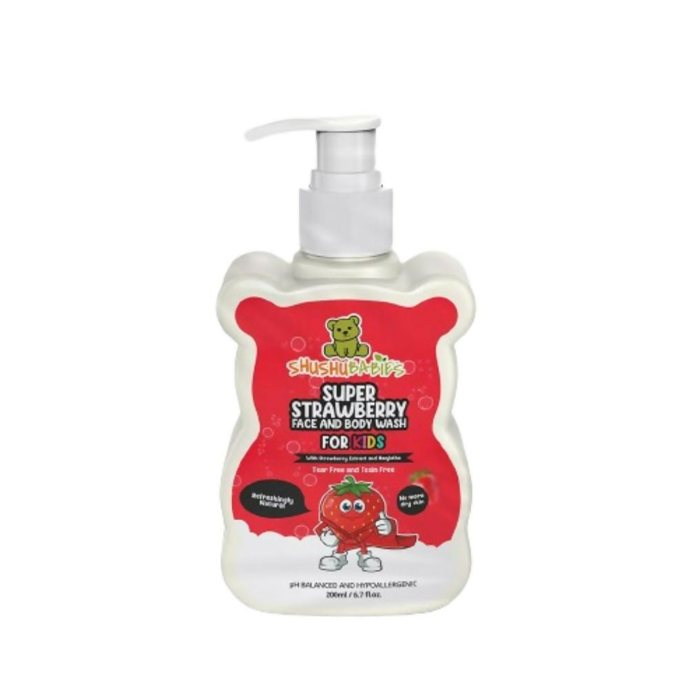 ShuShu Babies Super Strawberry Face and Body Wash (under 4-12 Years) - Distacart