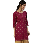 Thumbnail for Anubhutee Women Ethnic Motifs Printed Maroon Color Kurti - Distacart