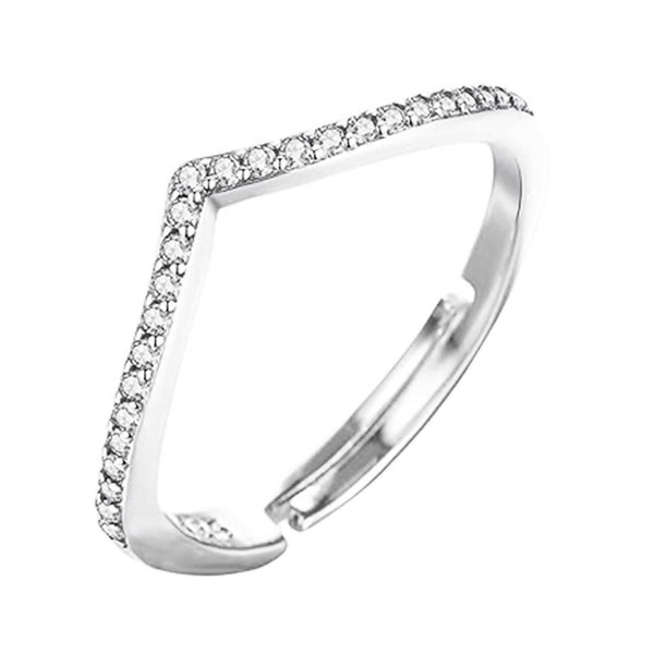 Joban Fashion Silver Brass Adjustable Ring - Distacart