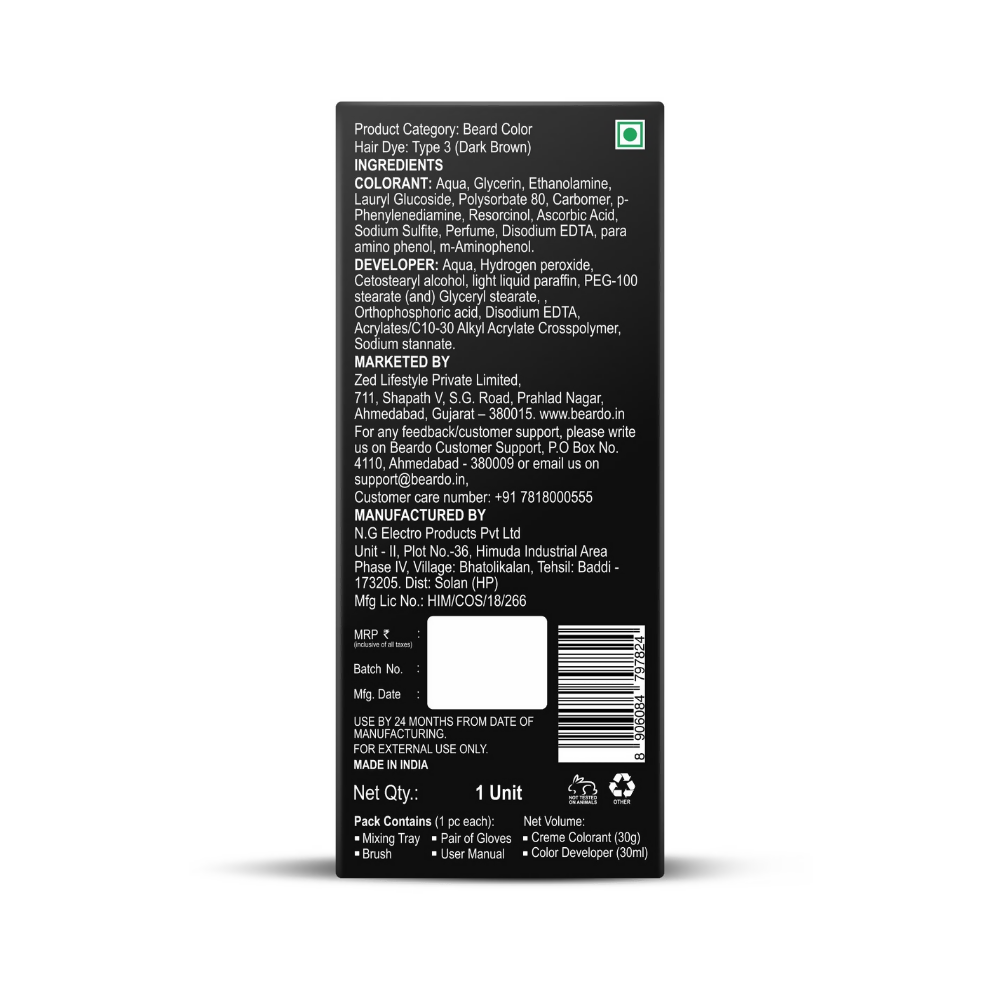 Beardo Beard Color Dark Brown - Distacart