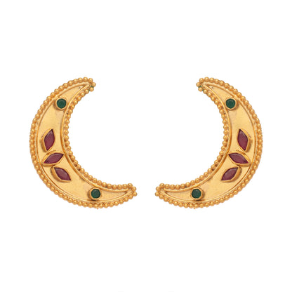 Nuyug 22K Gold Plated Pink Lunar Earrings - Distacart