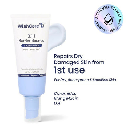Wishcare 3:1:1 Barrier Bounce Moisturizer with Non-Comedogenic - Distacart