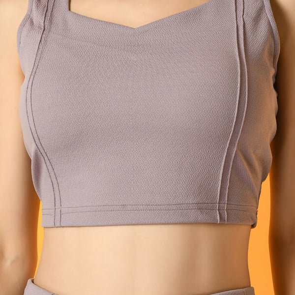 Myshka Women's Lavender Solid Party Top - Distacart