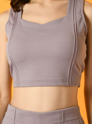 Myshka Women's Lavender Solid Party Top - Distacart