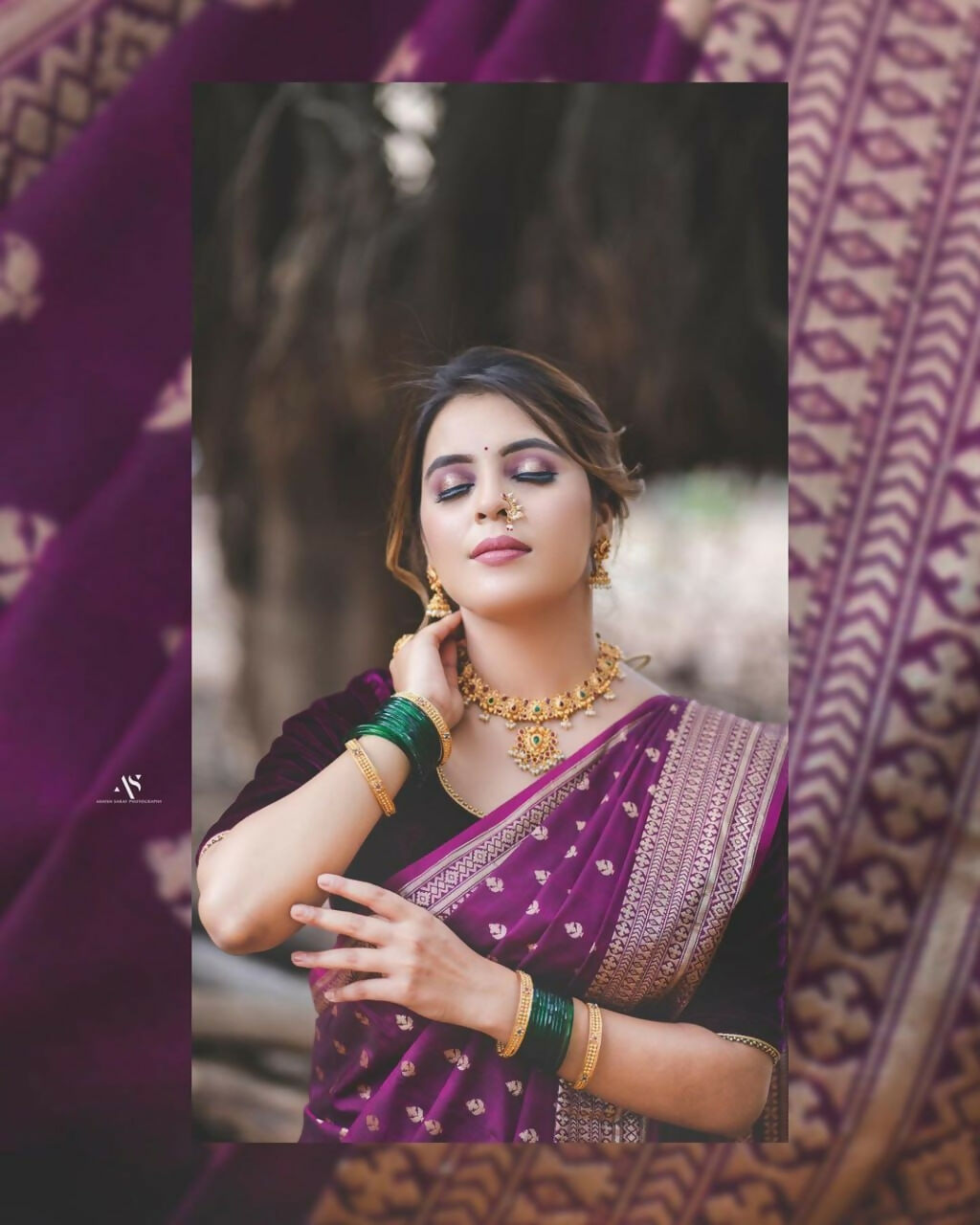 Preksha Creation Banarasi Soft Silk Women Purple Saree - Distacart