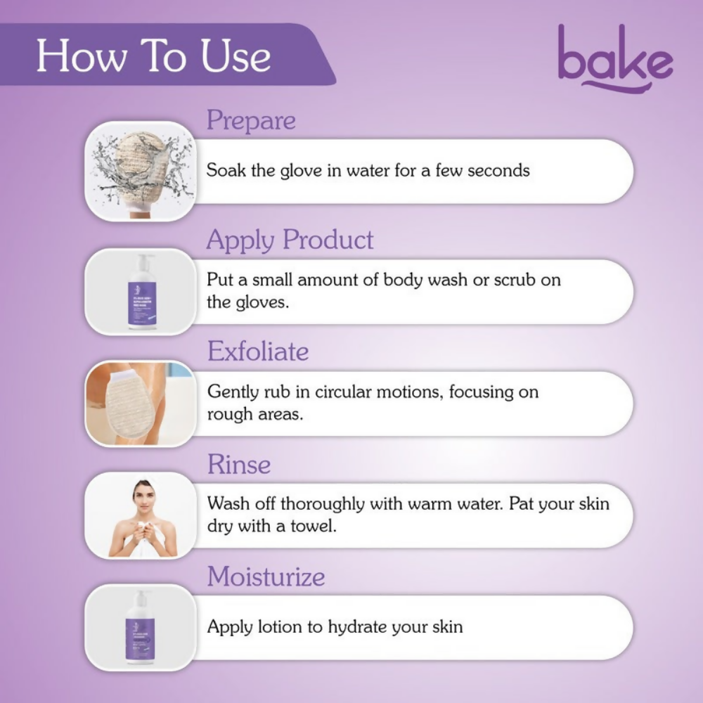 Bake Exfoliating Bath Glove with Ramie plant Fibre - Distacart
