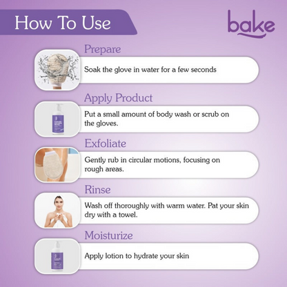 Bake Exfoliating Bath Glove with Ramie plant Fibre - Distacart