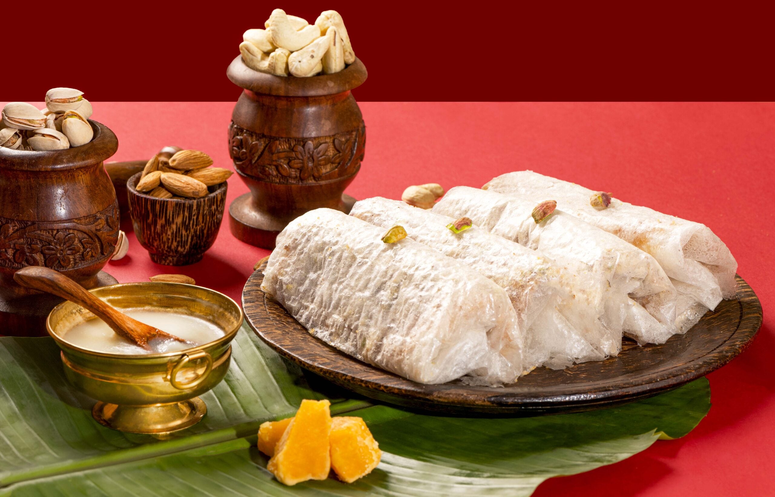 Pulla Reddy Dry Fruit Edible Rice Paper Sweet - Pootharekulu (Jaggery) - Distacart