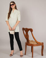 Thumbnail for Jaitra Apparels Women Printed Rayon Straight Kurta (Off White)