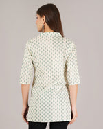 Thumbnail for Jaitra Apparels Women Printed Rayon Straight Kurta (Off White)