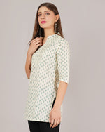 Thumbnail for Jaitra Apparels Women Printed Rayon Straight Kurta (Off White)