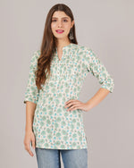 Thumbnail for Jaitra Apparels Women Printed Rayon Straight Kurta (Off White)