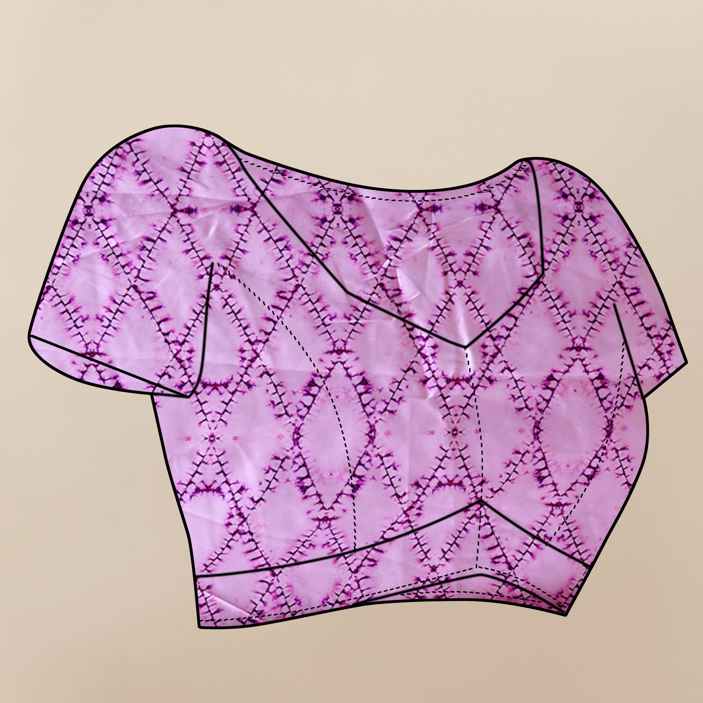 Vedant Vastram Digital Print Japan Satin Silk Party Wear Saree with Unstitched Blouse Piece - Purple - Distacart