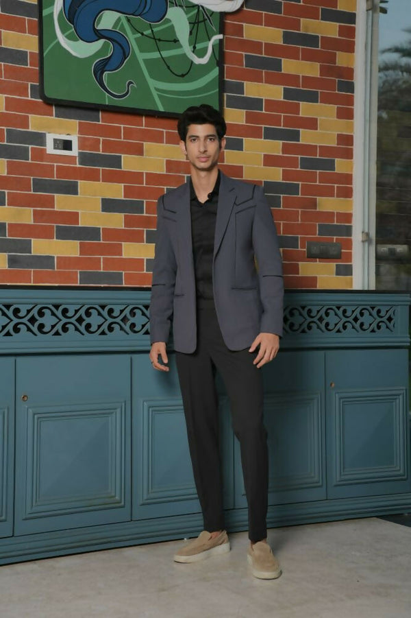 Skarve Modern Grey & Black Smart Casual Set by Hilo Design - XXL Skarve Modern Grey & Black Smart Casual Set by Hilo Design - XXL