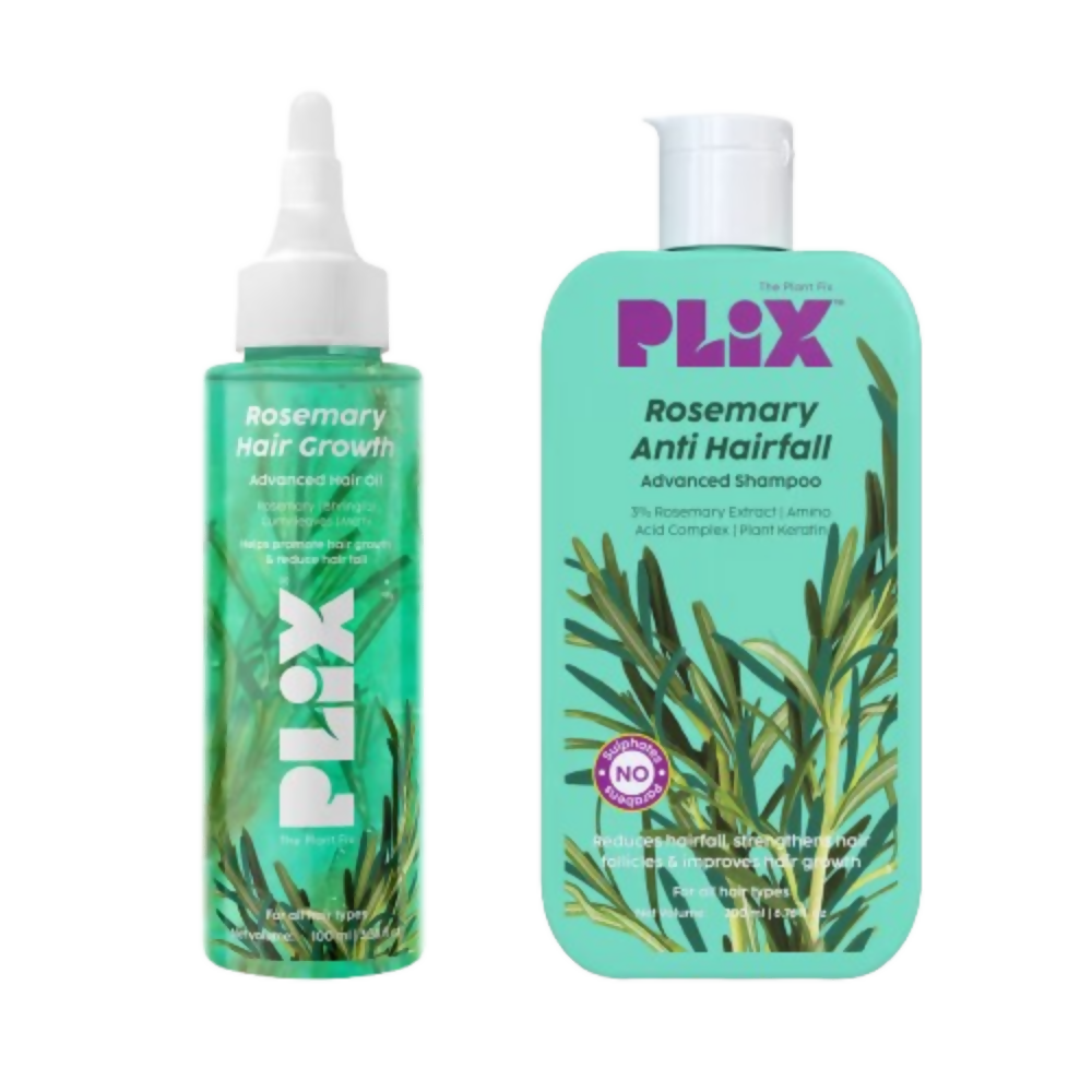 PLIX The Plant Fix Rosemary Hair Growth Advanced Hair Oil & Anti Hairfall Advance Shampoo