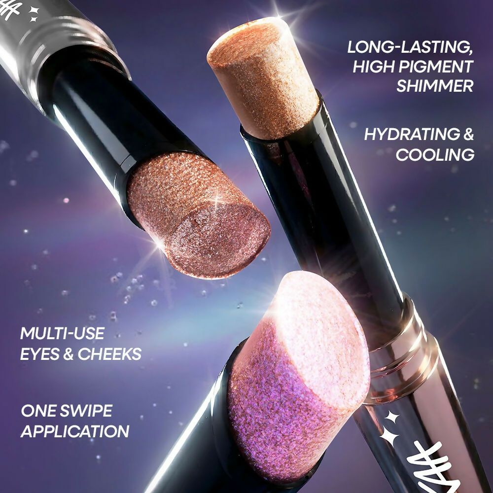 Nykaa Diamond Jelly Cooling Shimmer Eyeshadow Stick - Multi-Use, High Shine Glitter - 24K Gold - Distacart