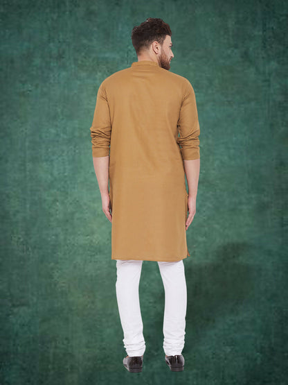 Even Apparels Men's Pure Cotton Beige Kurta - Distacart