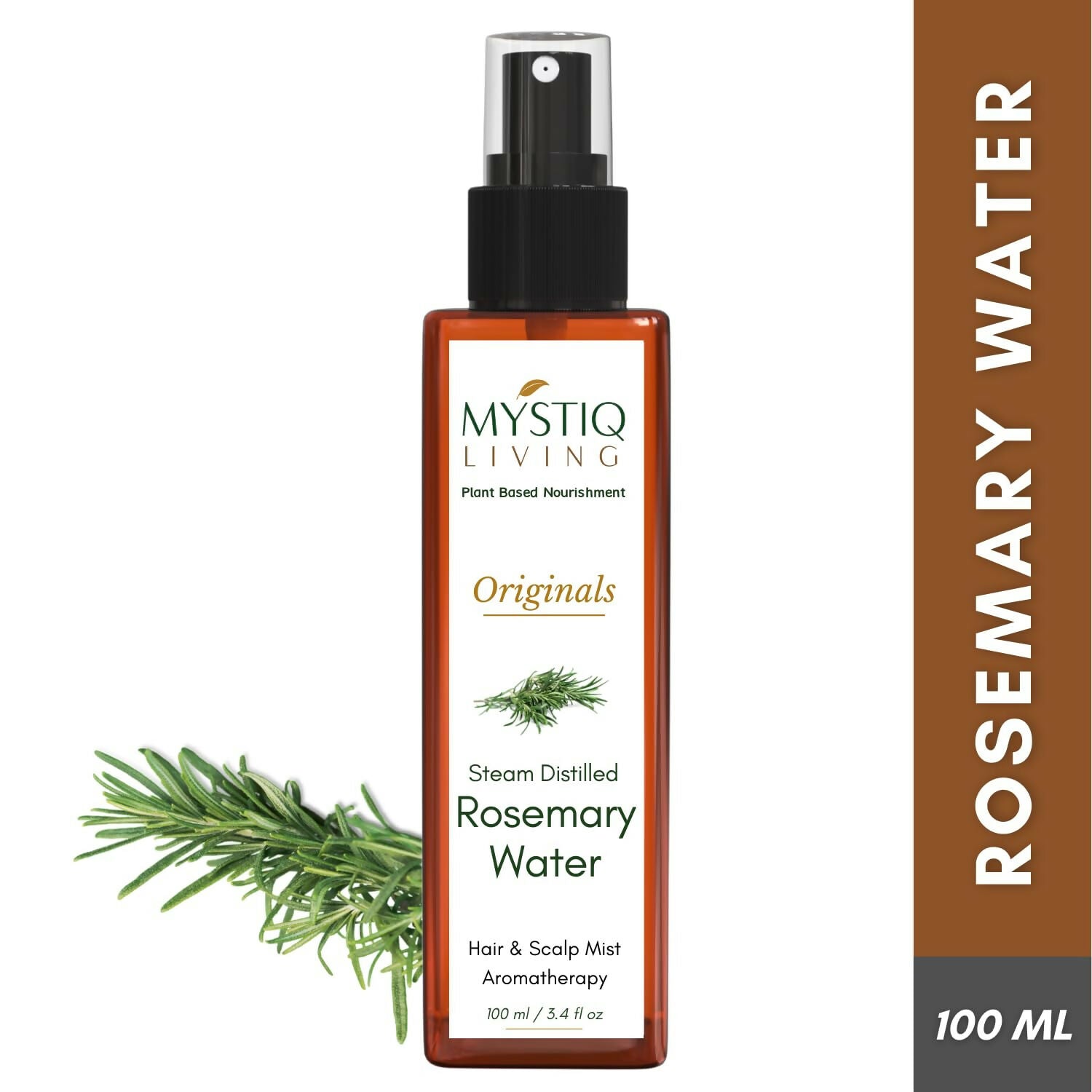 Mystiq Living Rosemary Water for Hair Growth - Hair Mist Spray - Distacart