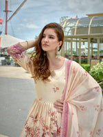 Thumbnail for Joban Fashion Off White Position Digital Print With Position Foil Kurta Set