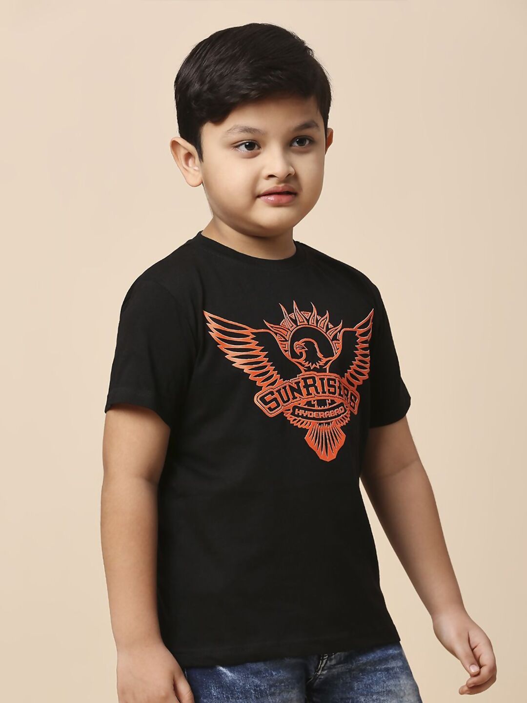 Fancode Kids Typography Printed Round Neck Sunrisers Hyderabad IPL T-Shirt - Distacart