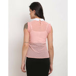 Thumbnail for Aastha Fashion Women's Light Pink Georgette Solid Casual Top - Distacart