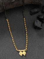Thumbnail for NVR Women's Gold-Polished Black Beaded Mangalsutra - Distacart