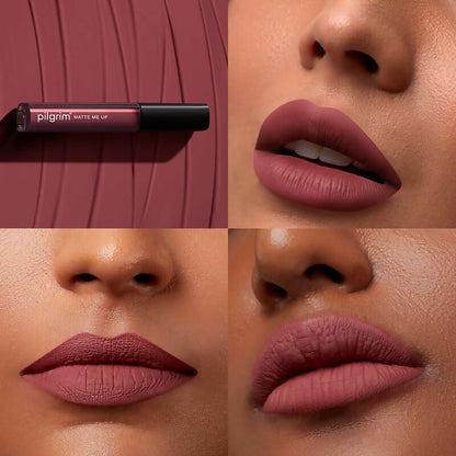 Pilgrim Liquid Matte Lipstick with Hyaluronic Acid - Blushing Nude - Distacart