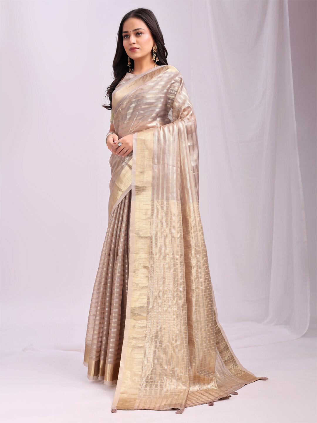 Astita Organza Peach Saree